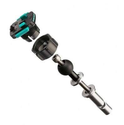 Balhoofd montagesteun met 1"bol + 3 prong adapter 13.3mm - 24.5mm